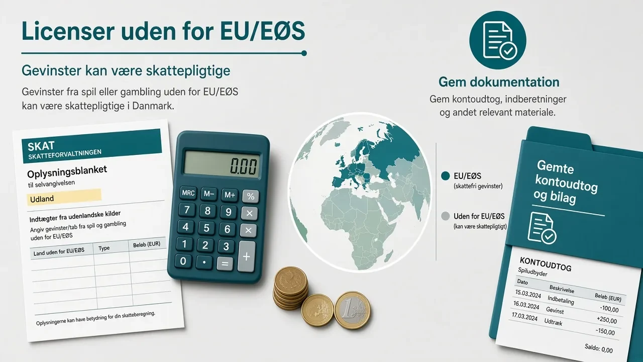 Skat på gevinster fra de udvalgte casinoer
